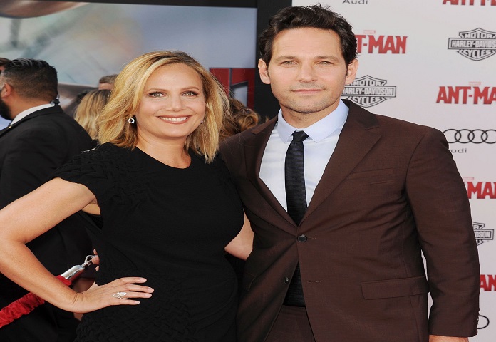 Paul Rudd with his wife