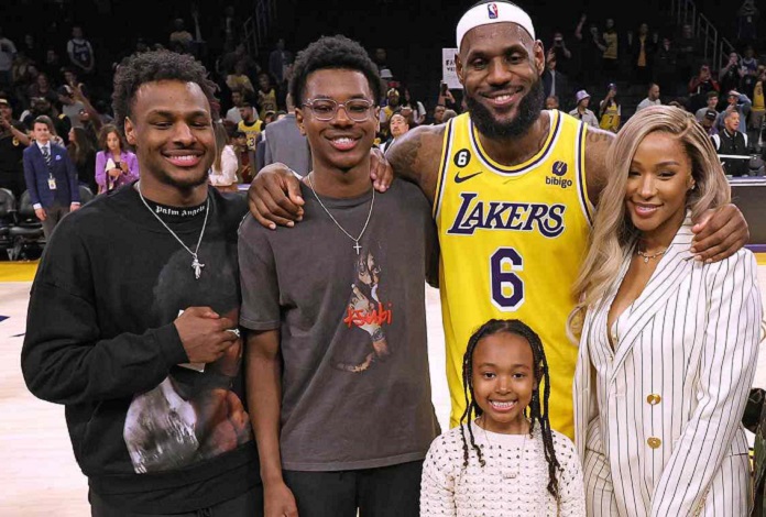 LeBron James' kids and wife