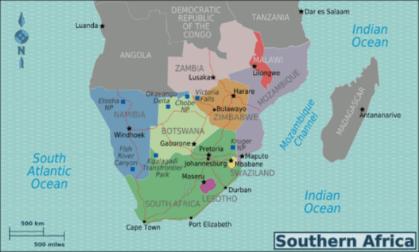 Southern Africa - countries in south africa