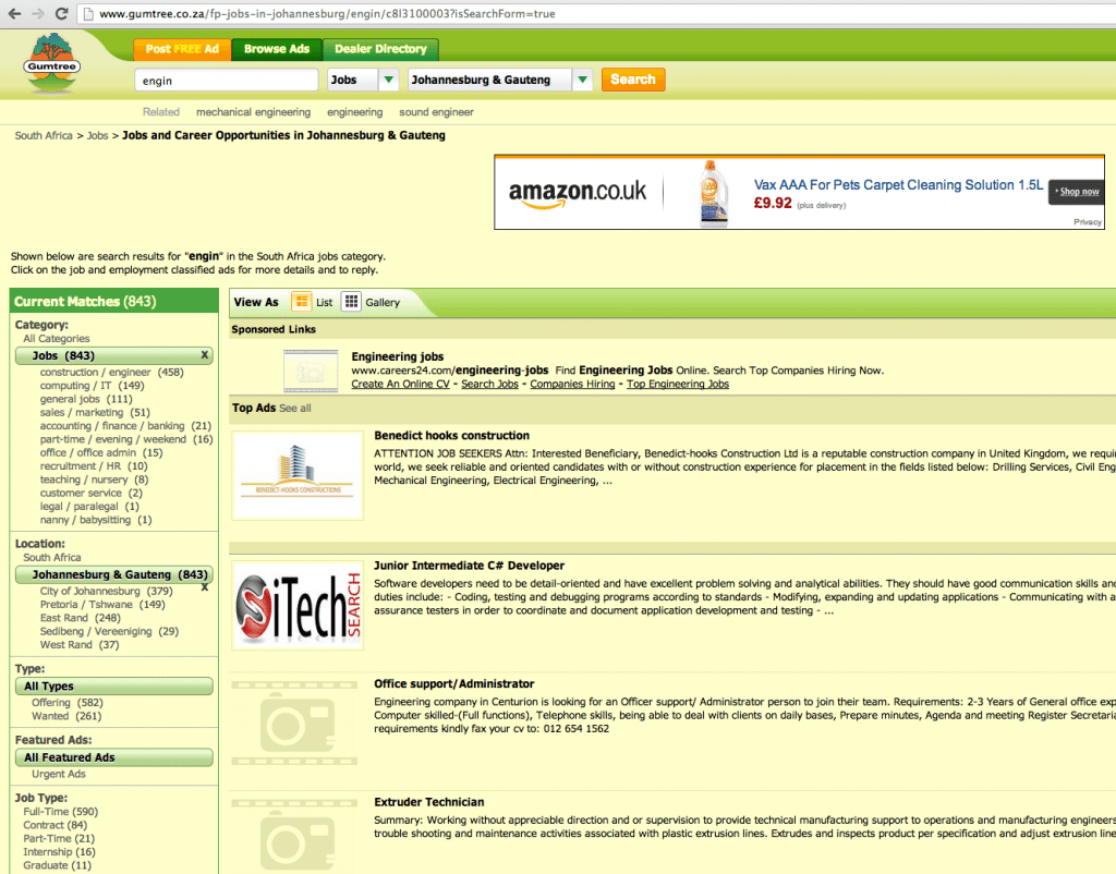 gumtree_jobs - gumtree johannesburg