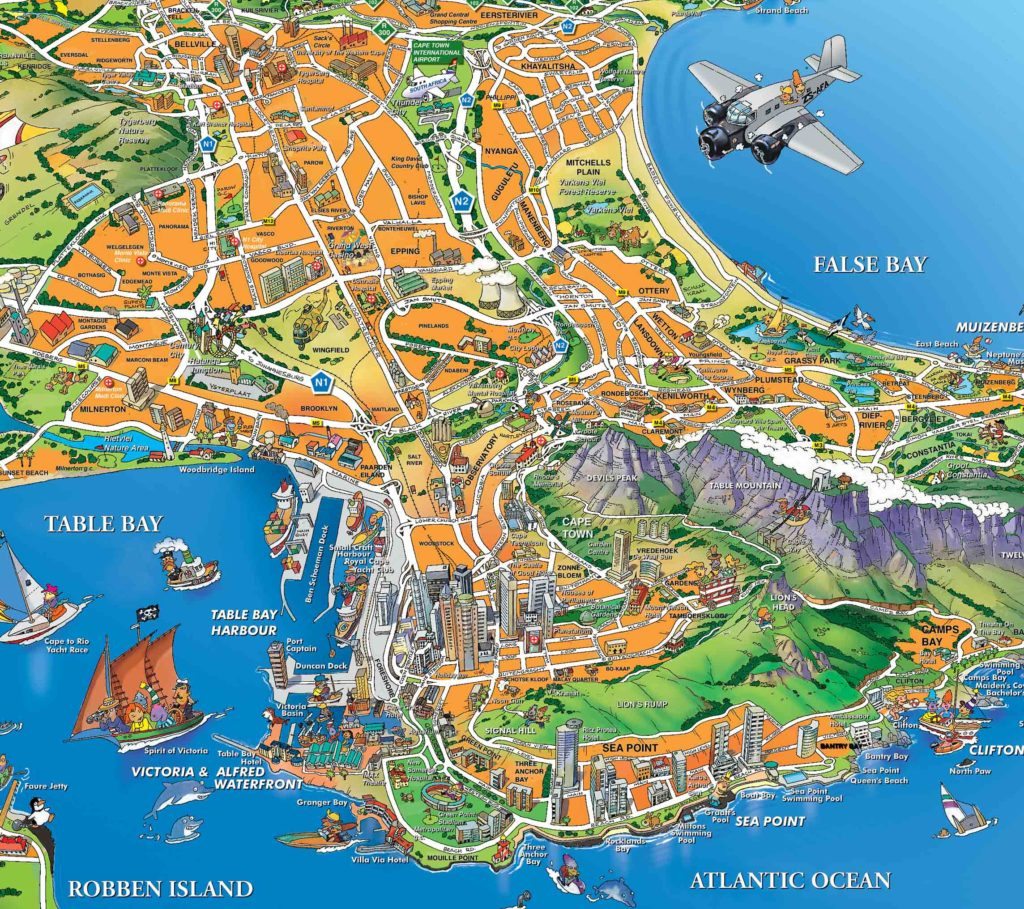 Cape Town Map: A Closer Look At The Famous and Beautiful City