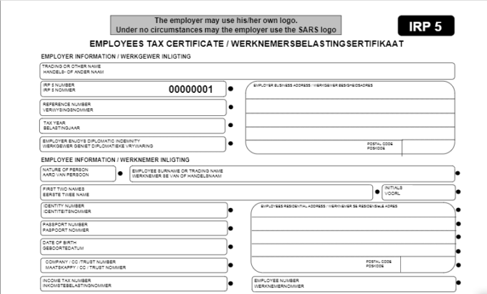 IRP5 Form