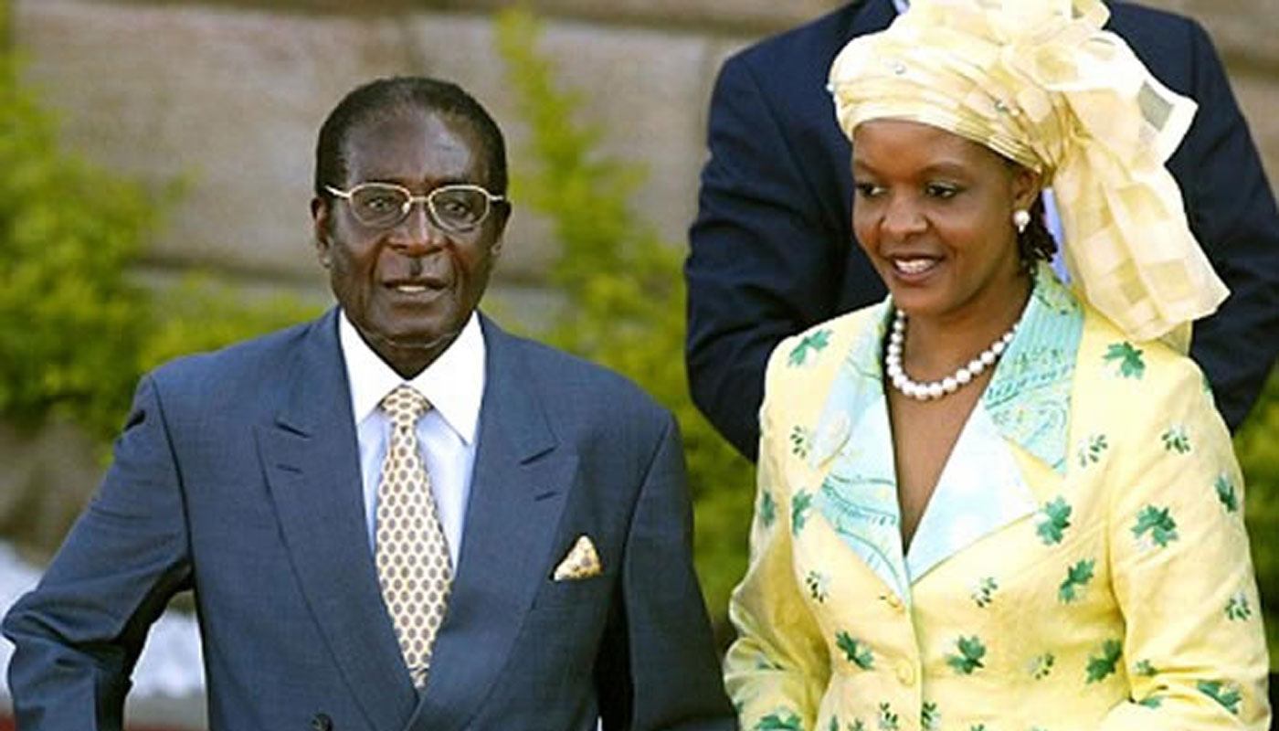 Mugabe and wife