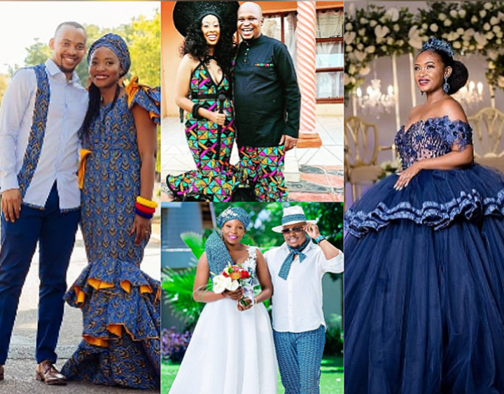 Shweshwe Tswana Traditional Attire and Dresses For Wedding or Lobola