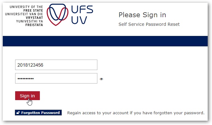 UFS Self Service Portal