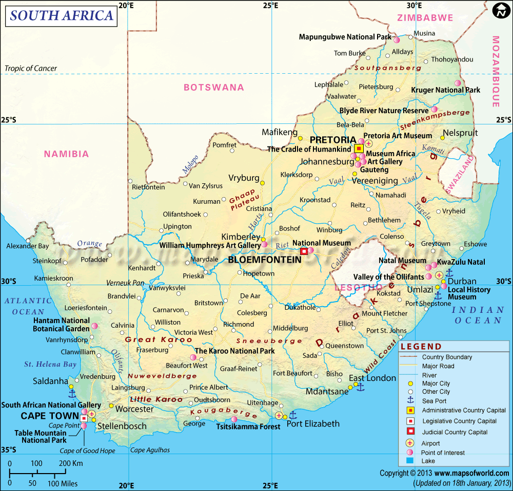 Map Of South Africa