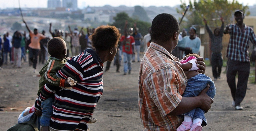 Xenophobic attacks in Ramaphosa squatter camp east of Johannesburg, South Africa